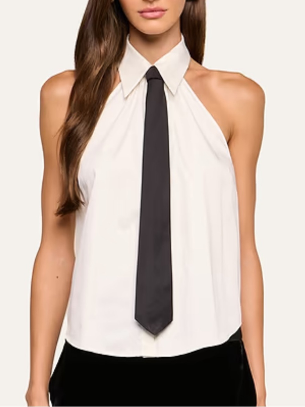 L'AGENCE Wren Neck Tie Top
